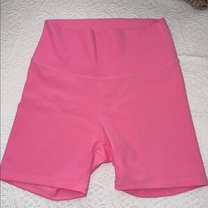 Wilo High-Rise Pink Women’s Bike Shorts with Wide Waistband